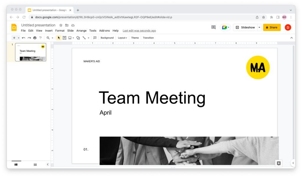 how to get a presentation from canva to google slides